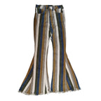 Striped Bell Bottom Jeans