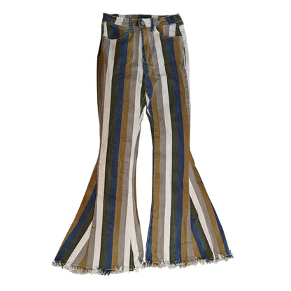 Striped Bell Bottom Jeans