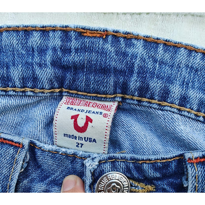 Mid Rise Straight Leg Medium Wash Jeans