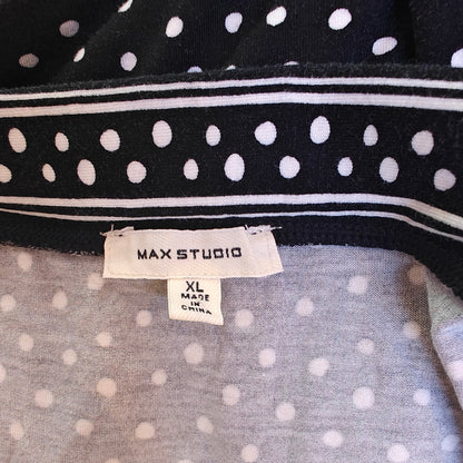 Polka Dot Maxi Skirt with High Low Hem