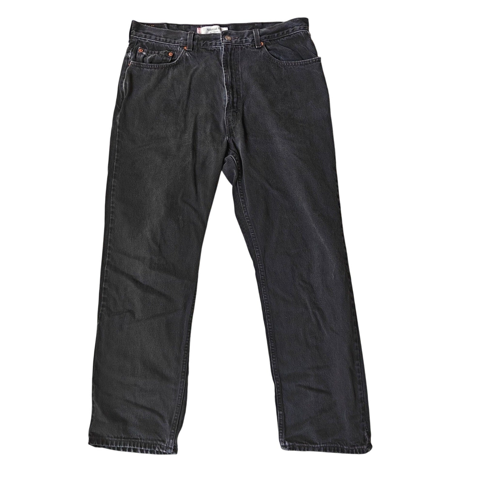 505 Regular Fit Black Straight Leg Jeans