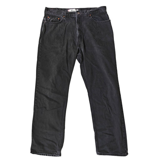 505 Regular Fit Black Straight Leg Jeans