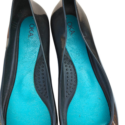 Black Jelly Ballet Flats