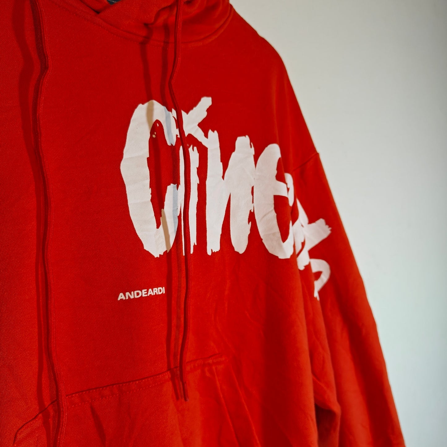 Orange Graphic Oversized Hoodie