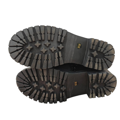 Black Lug Sole Combat Boots