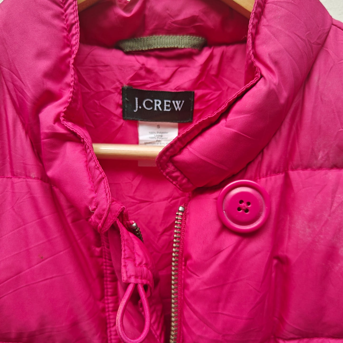 Magenta Quilted Puffer Vest