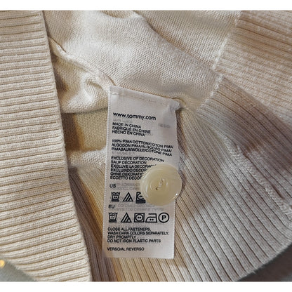 Pima Cotton Ivory Cardigan Sweater