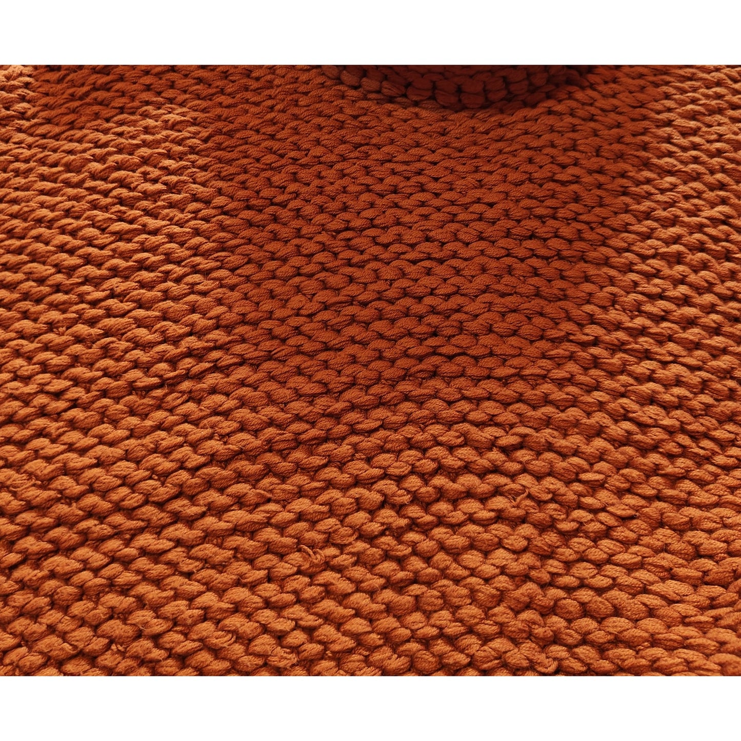 Orange Chunky Knit Turtleneck Cropped Sweater
