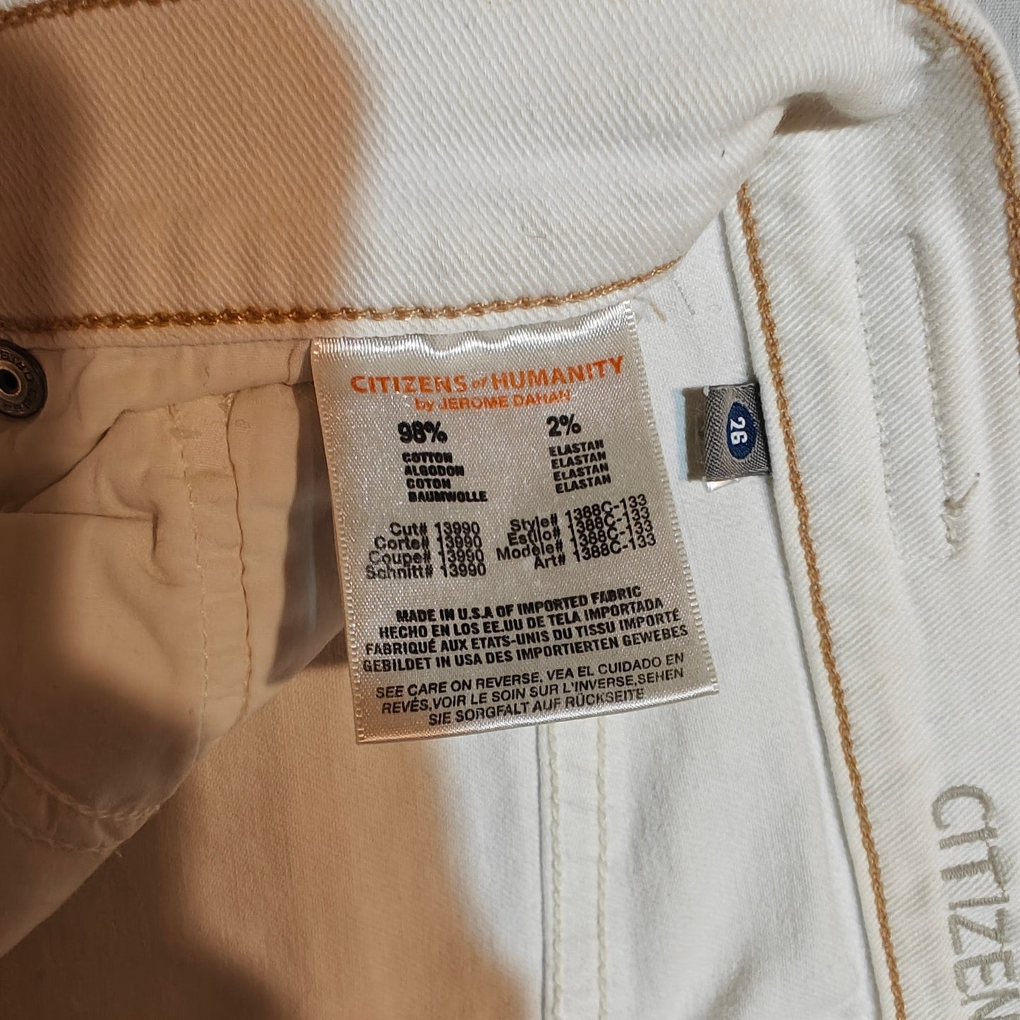 White Thompson Medium Rise Skinny Jeans