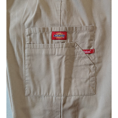 Khaki Elastic Waist Work Pants