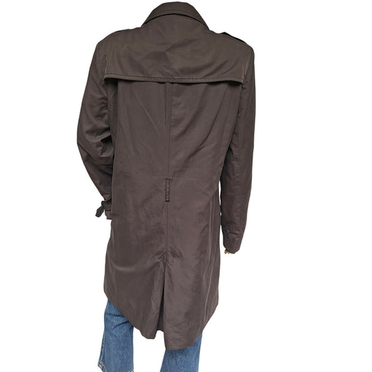Navy Double Breasted Trench Coat