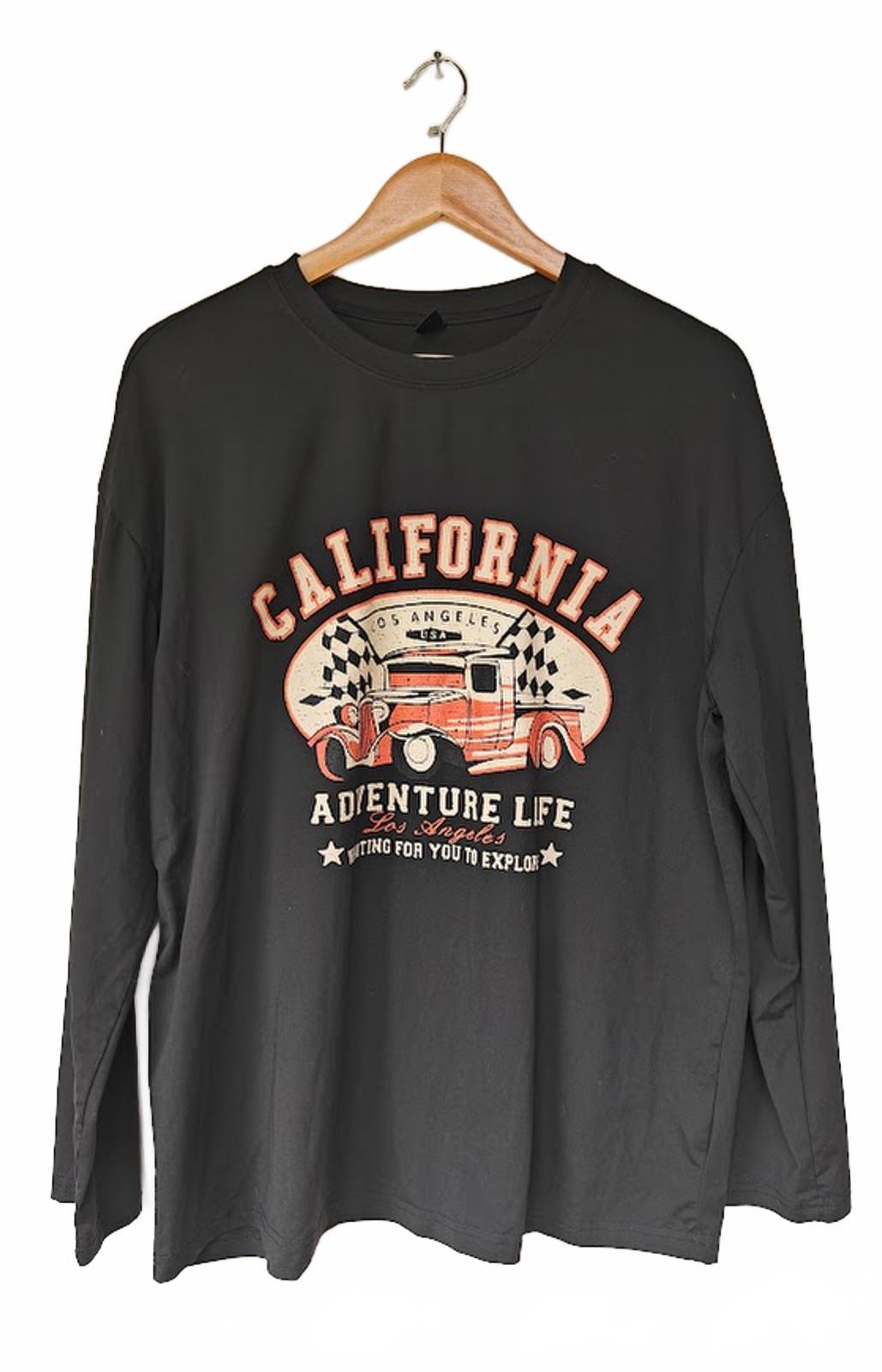 Black Long Sleeve Graphic Tee
