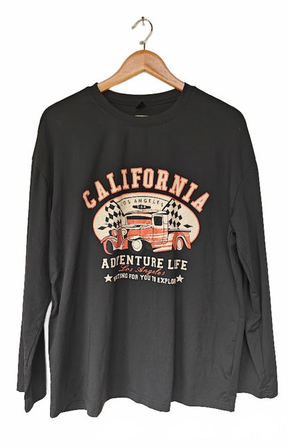 Black Long Sleeve Graphic Tee