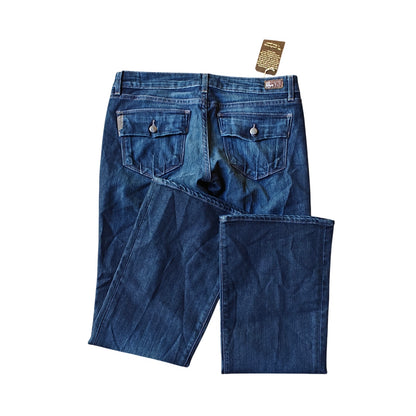 Paige Laurel Canyon Petite Jeans Womens 30 Bootcut Dark Wash NWT