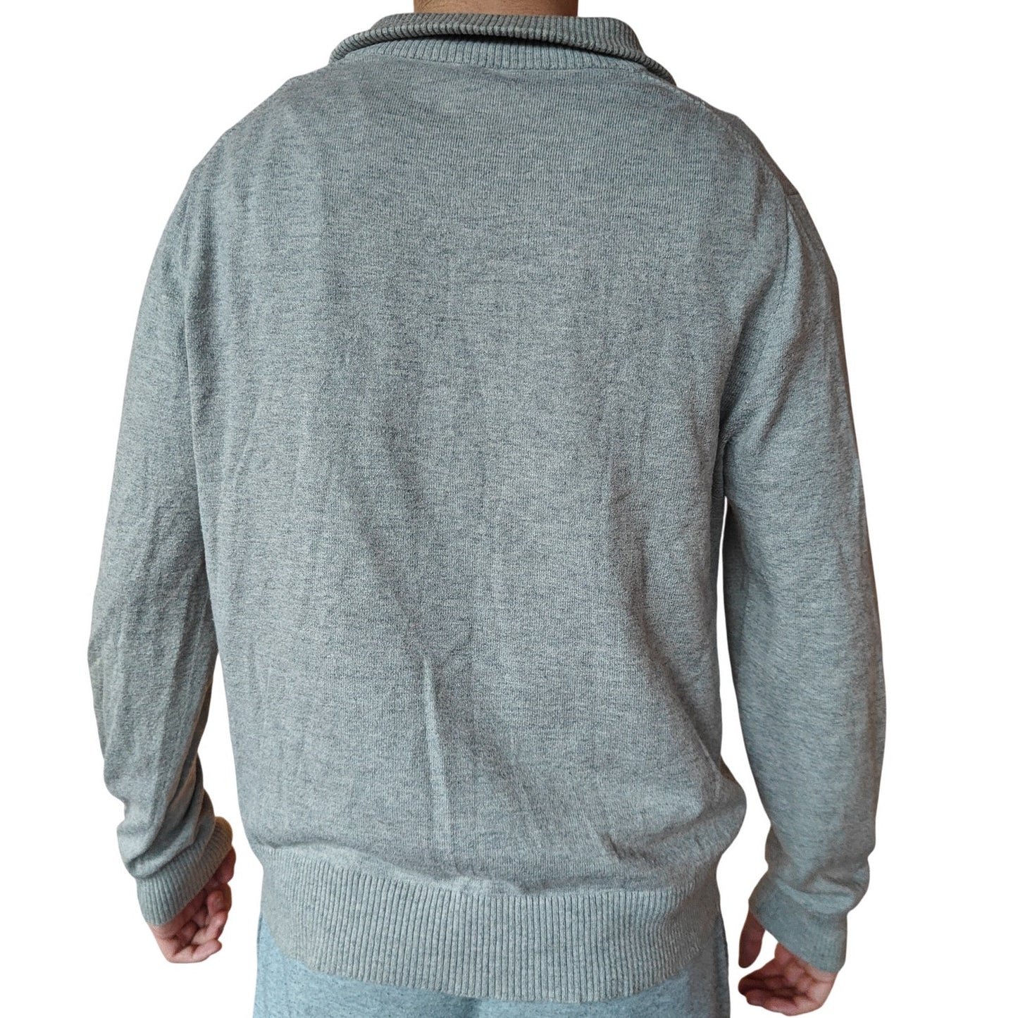 Tan Knit Quarter Zip Sweater