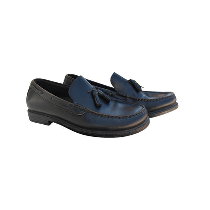 Black Leather Tassel Loafers
