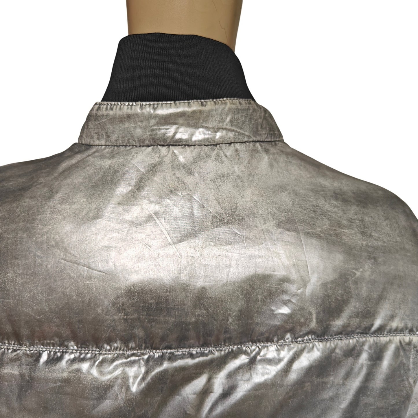 Metallic Silver Puffer Jacket