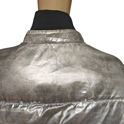 Metallic Silver Puffer Jacket