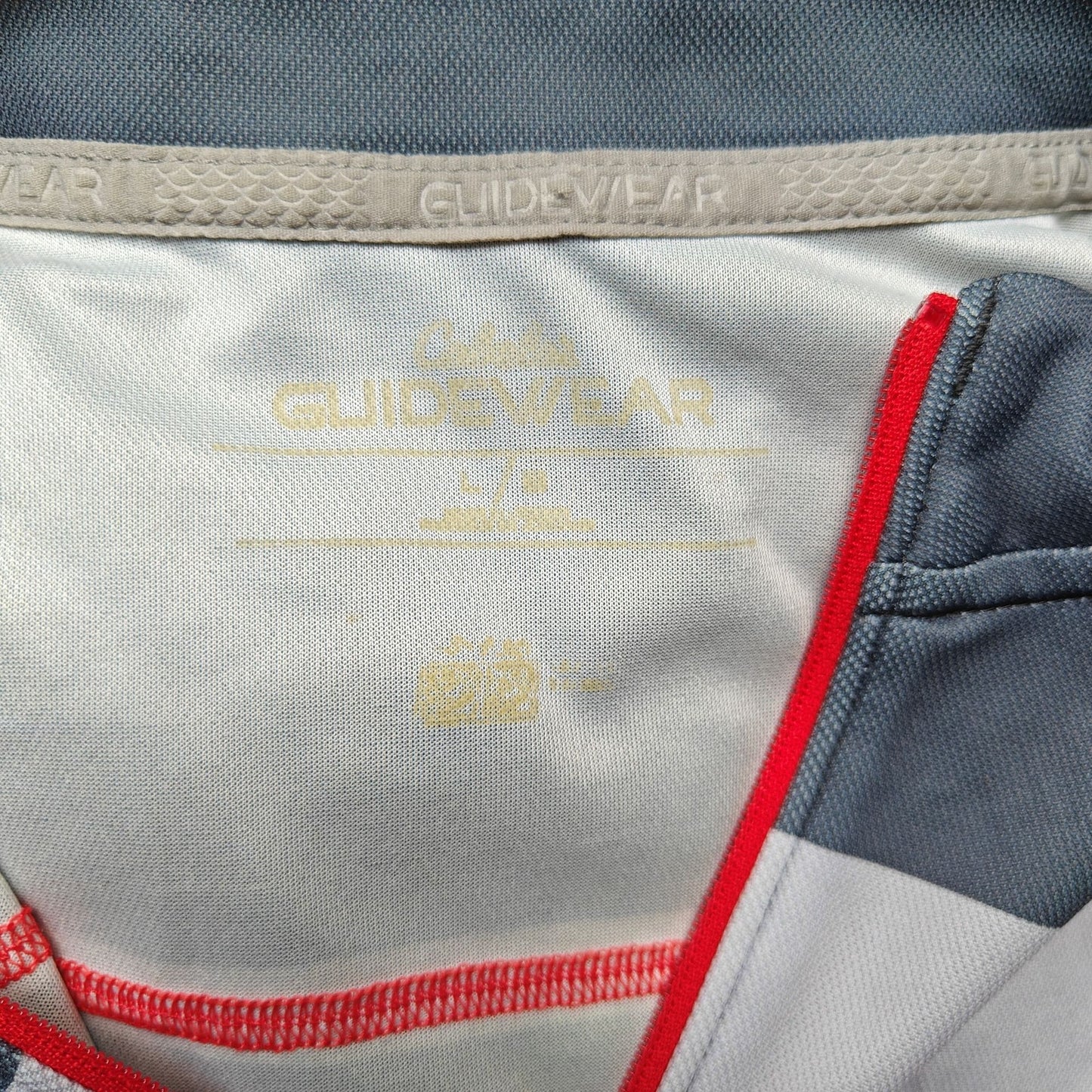 Gray and Red Guidewear Quarter Zip Fishing Shirt