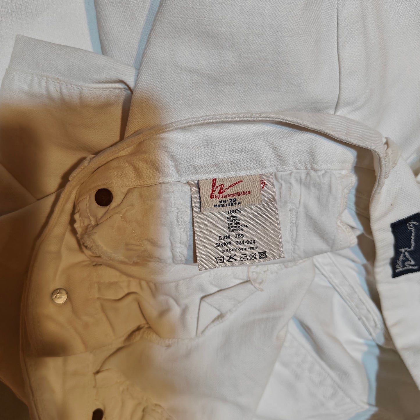 White Straight Leg High Rise Jeans