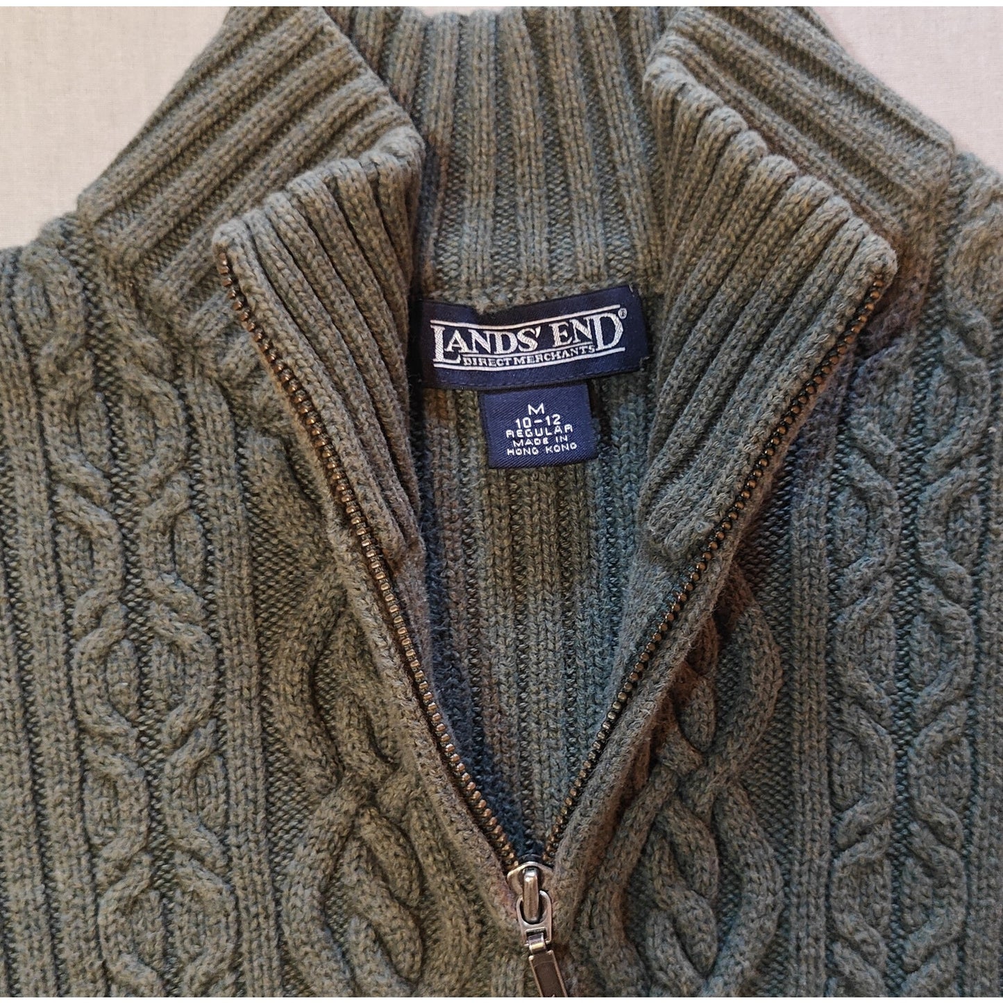 Cable Knit Quarter Zip Sweater