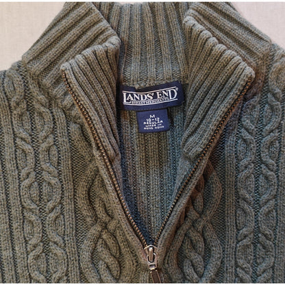 Cable Knit Quarter Zip Sweater