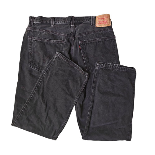 505 Regular Fit Black Straight Leg Jeans