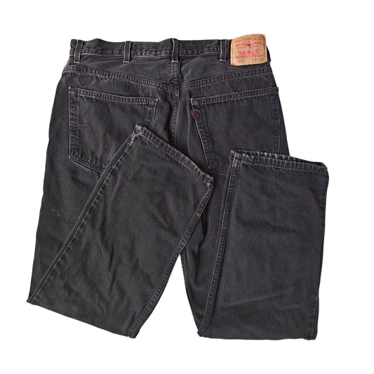 505 Regular Fit Black Straight Leg Jeans