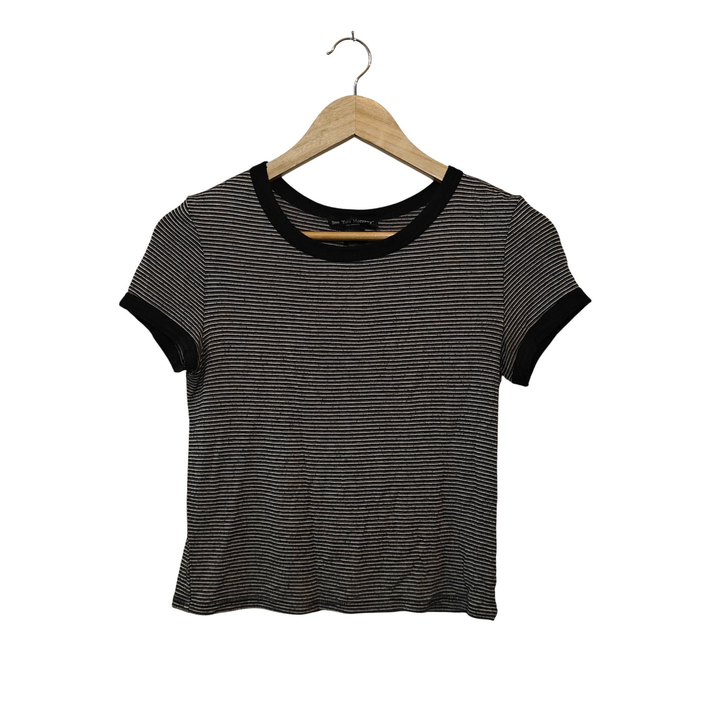 Black and White Striped Baby Tee