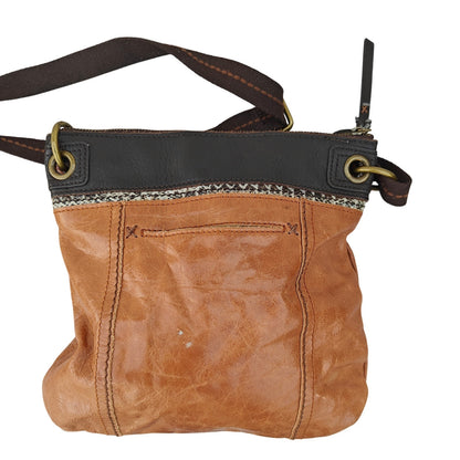Brown Leather Crossbody Boho Bag