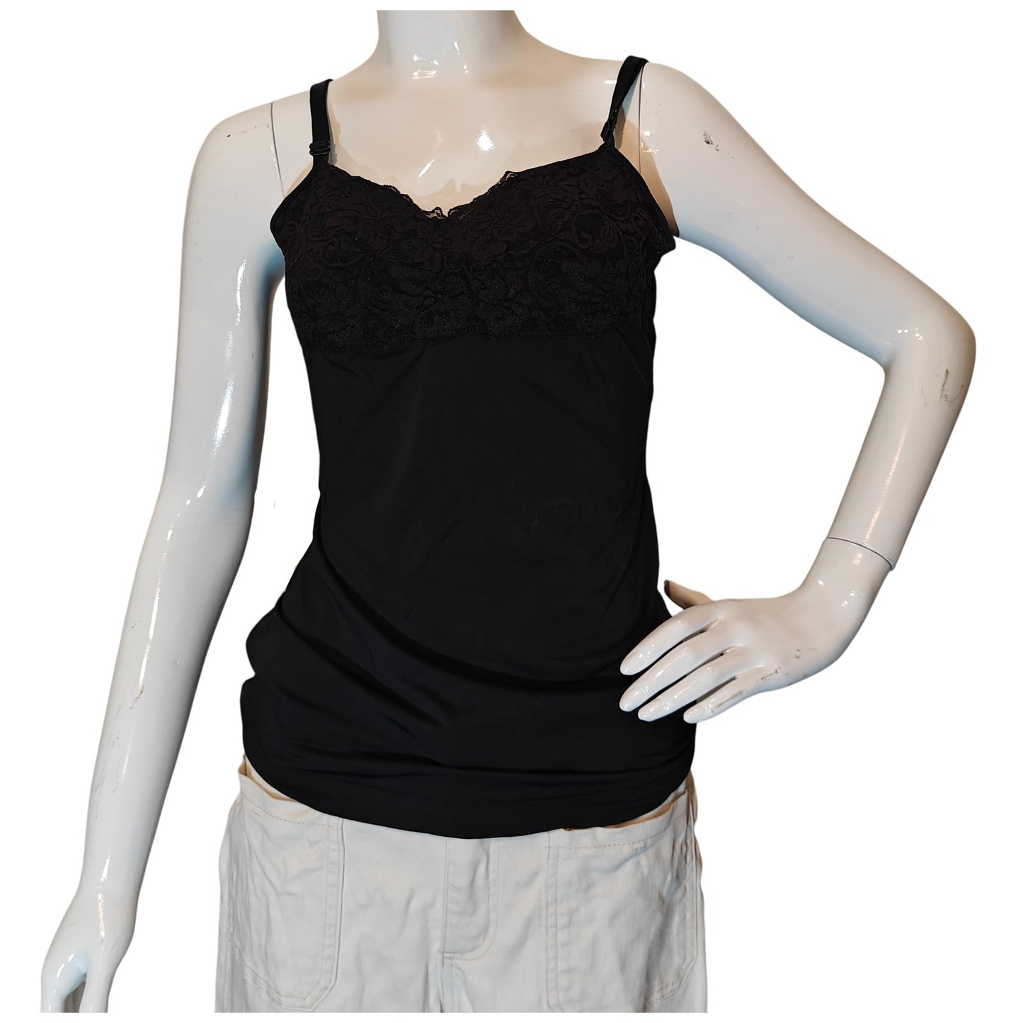 Black Lace Trim Camisole