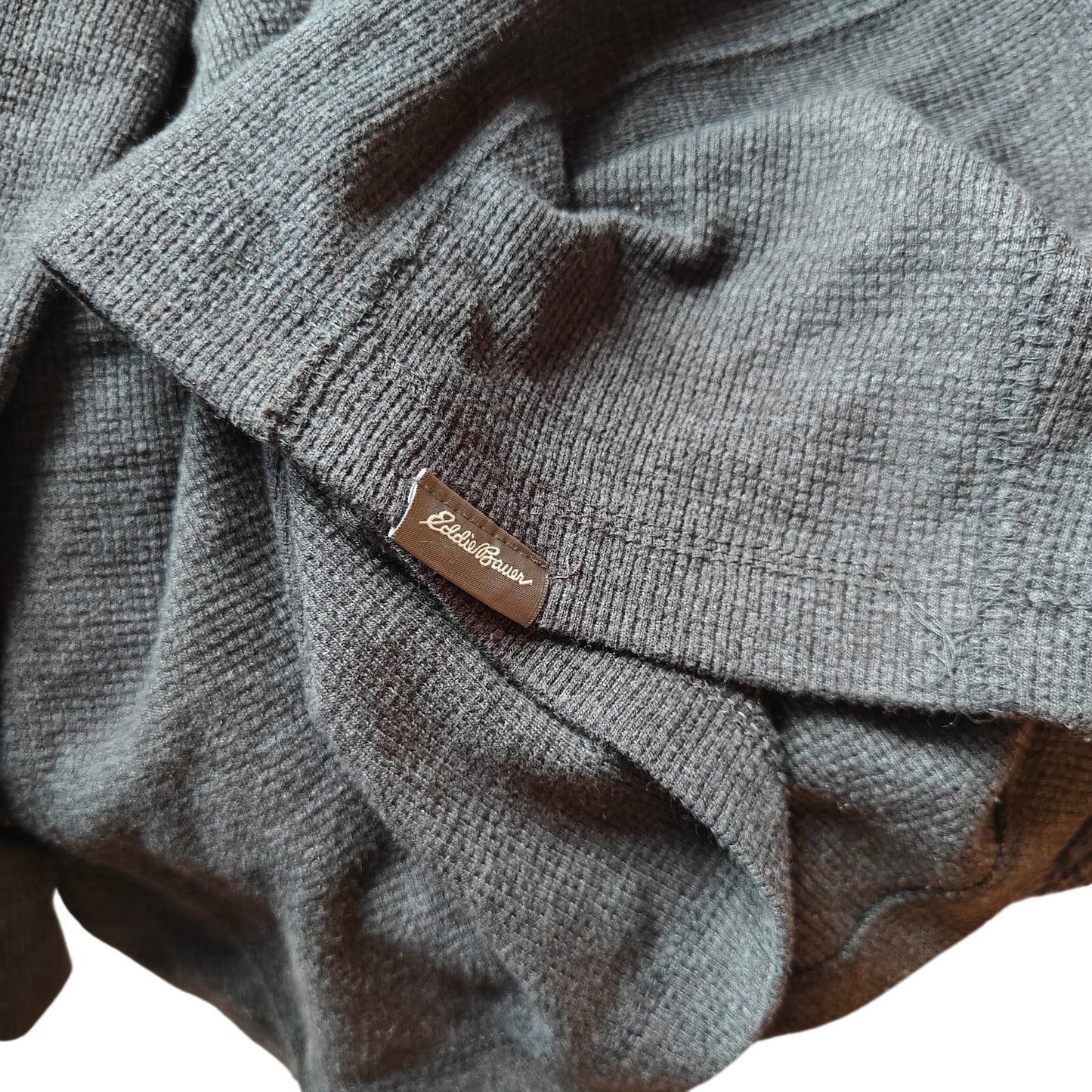 Gray Waffle Knit Long-Sleeve Henley