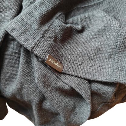 Gray Waffle Knit Long-Sleeve Henley
