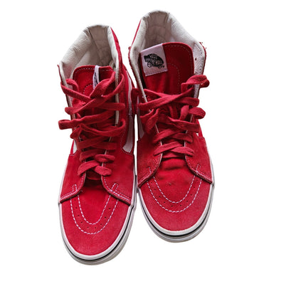 Sk8-Hi Red Suede High Top Skate Sneakers
