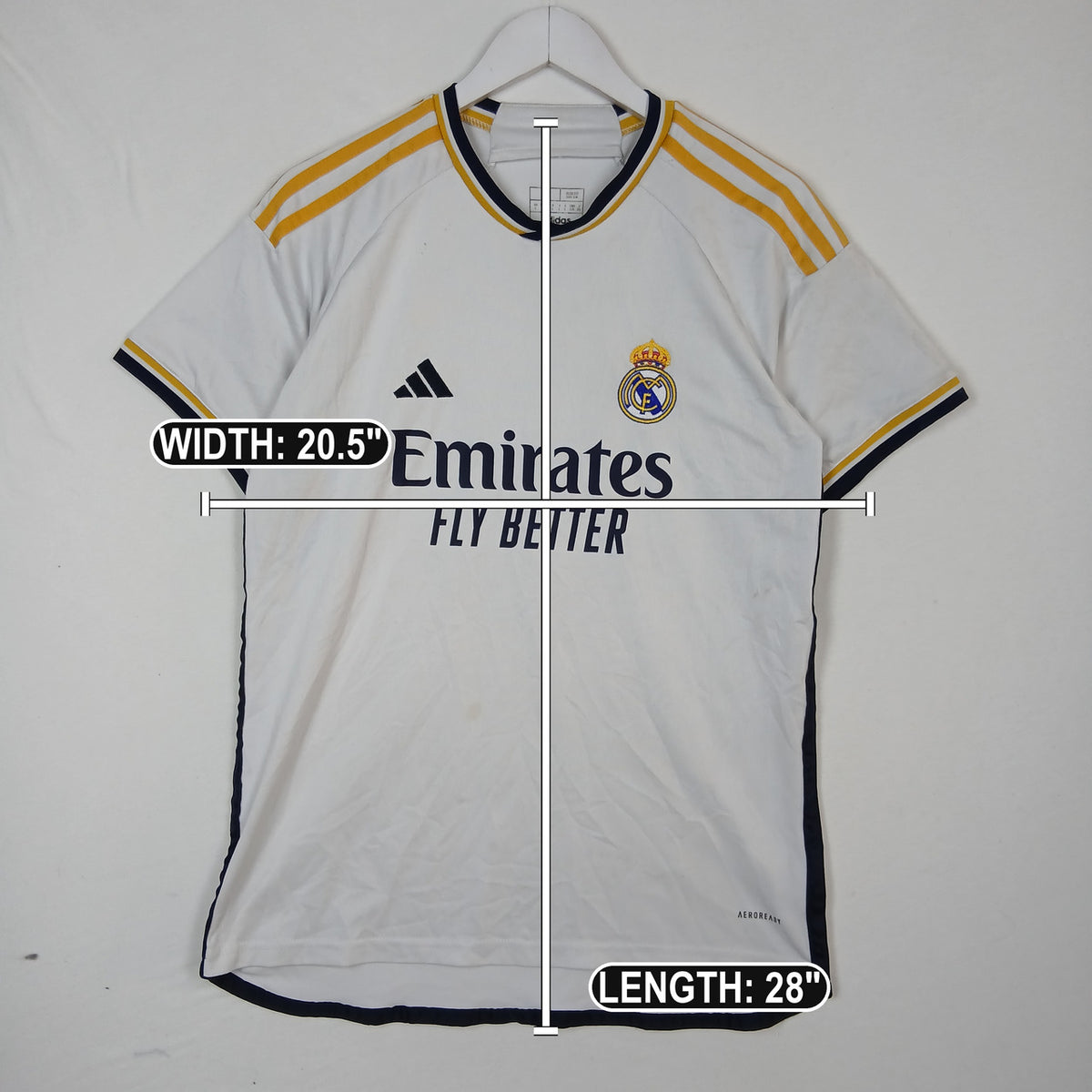 Adidas Real Madrid 2023–24 Home Soccer Jersey #8 Men’s L