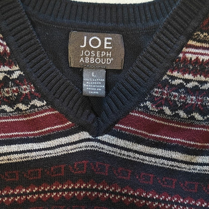 Navy Fair Isle V-Neck Sweater Vest