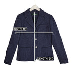 Lauren Ralph Lauren Navy Wool Tweed Blazer