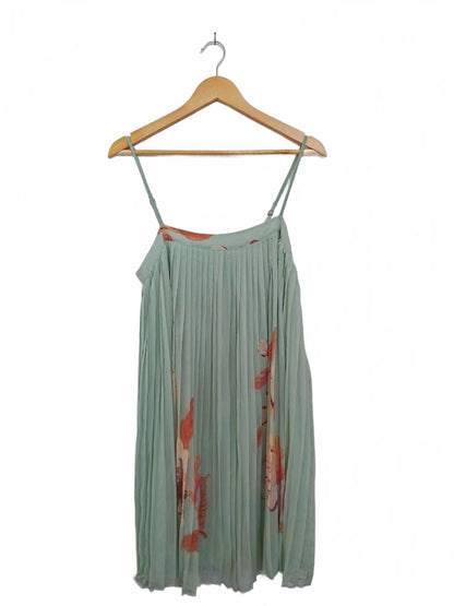 Mint Pleated Mini Dress