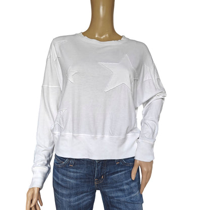Sundry Star Cropped Long-Sleeve Tee