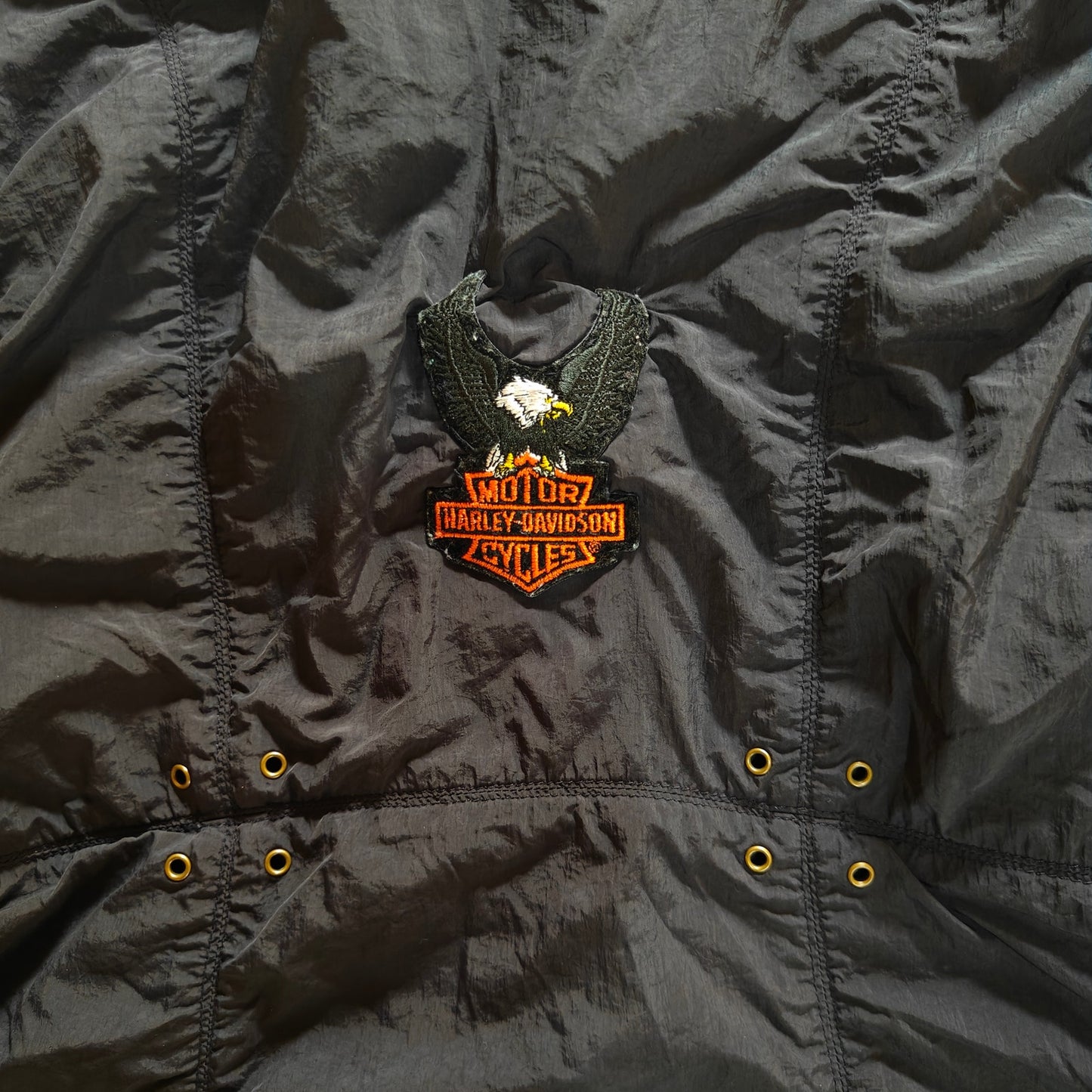 Black Harley Davidson Eagle Patch Jacket