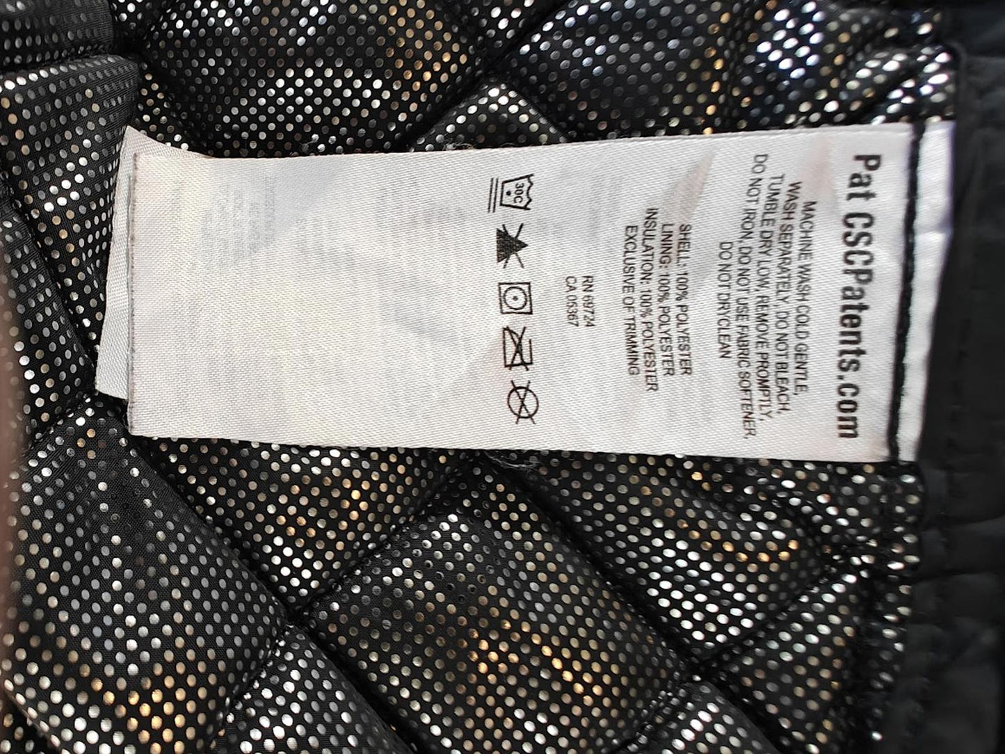 Black Omni Heat Quilted Jacket