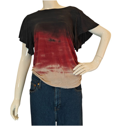 Tie Dye V-Back Ombre Tee