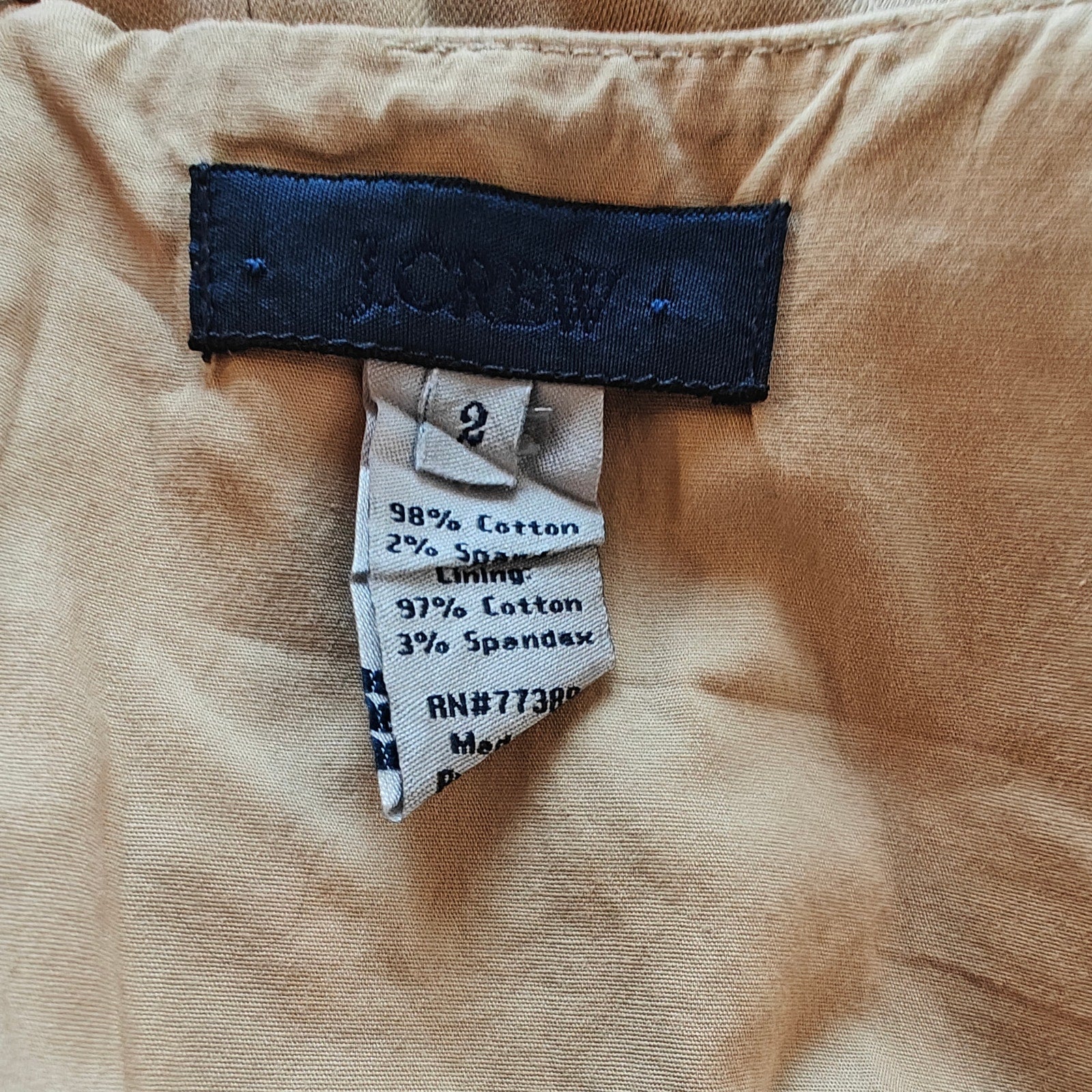Tan Cotton Sleeveless Empire Waist Dress