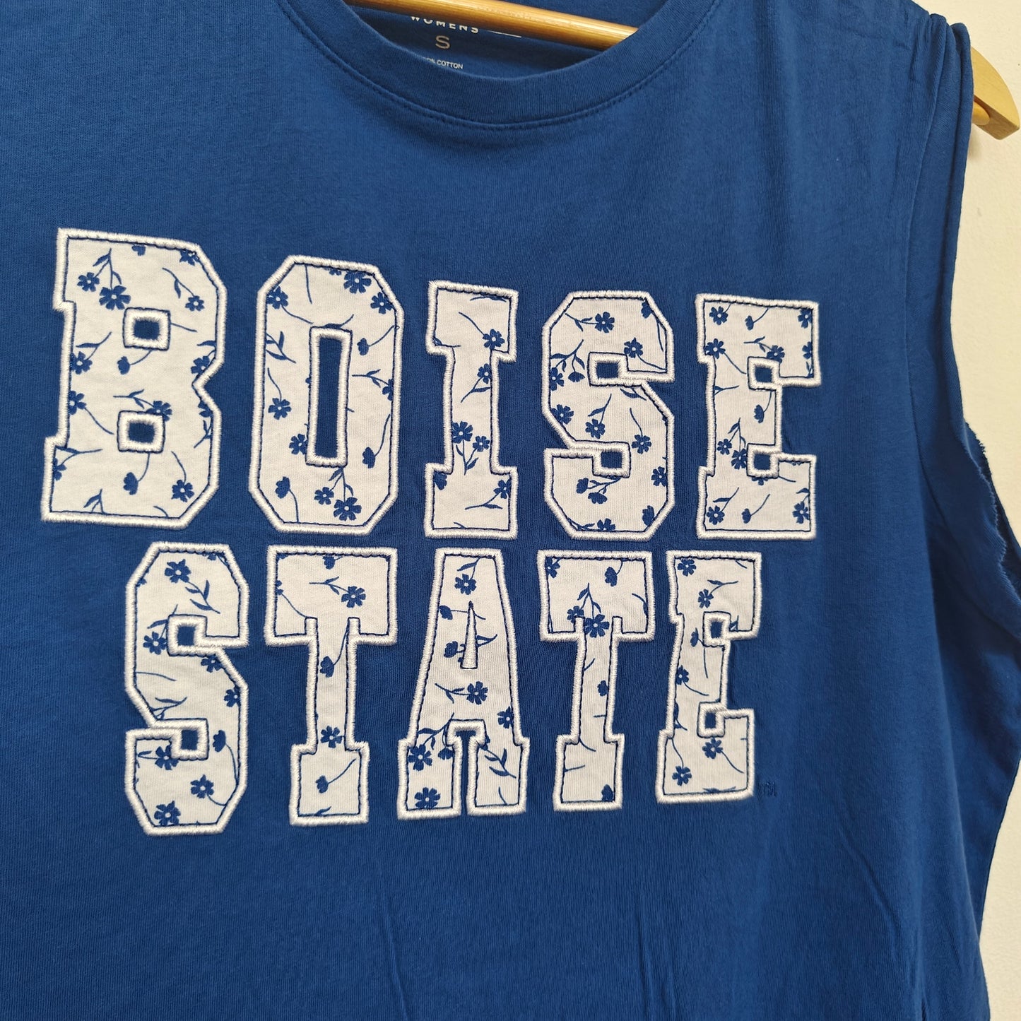 Boise State Broncos Floral Applique Muscle Tee