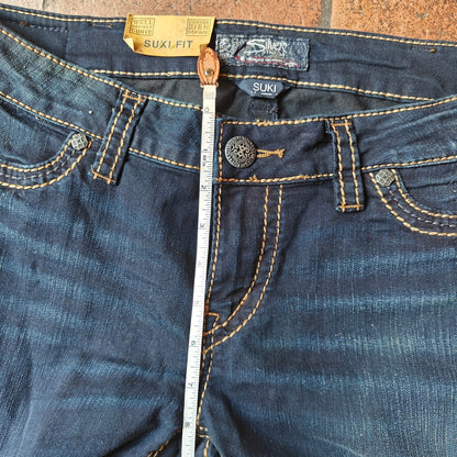 NWT Silver Jeans Suki Mid Super Skinny Dark Wash Jeans Womens 31x31