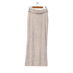 Cream Knit Maxi Skirt