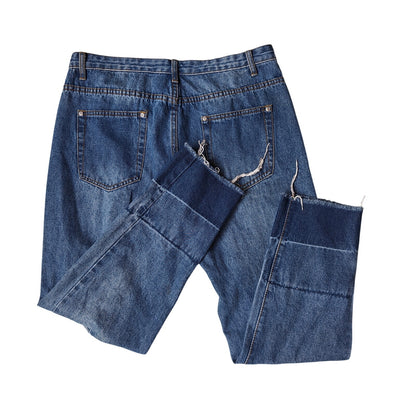 Distressed High Waist Mom Jeans Size 14