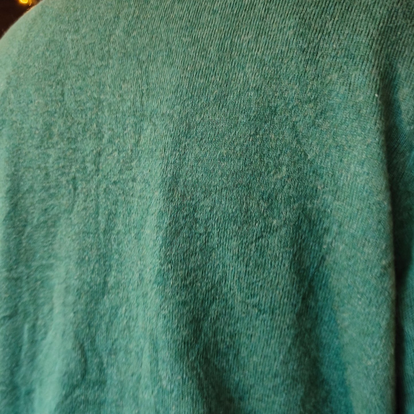 Green Cotton Cashmere V-Neck Sweater