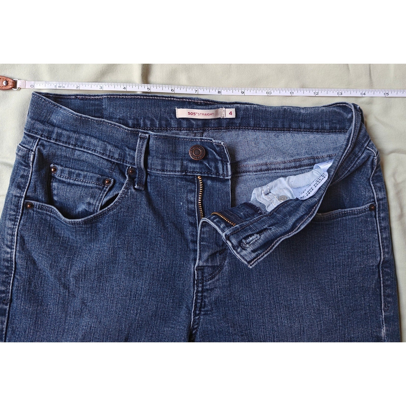 505 Straight Leg Zip Fly Jeans