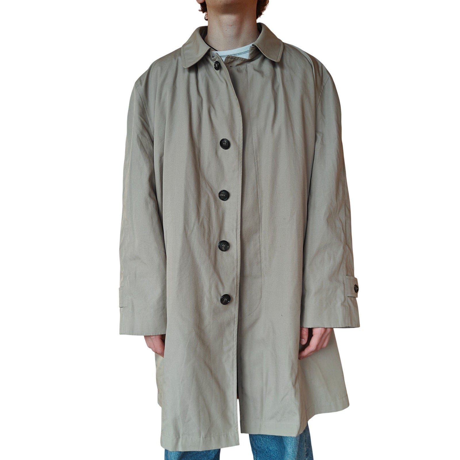 Beige Classic Men's Trench Coat